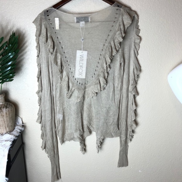 Wildfox II Ruffle Camilla Sweater NWT - Picture 5 of 7